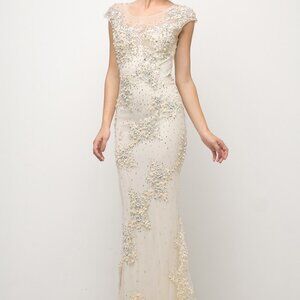 Beaded Sheath Gown CN8983